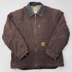 Carhartt C61 Sandstone Ridge Coat Dark Brown